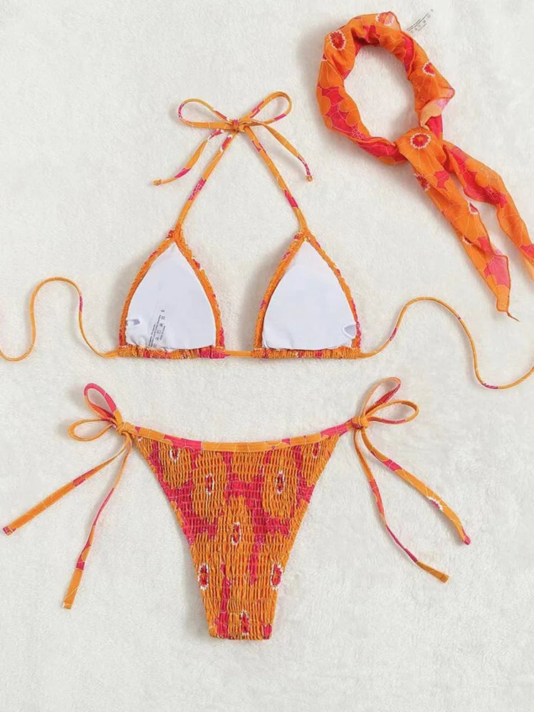 '' Fly Me Out'' 3-Piece Triangle Bikini Set