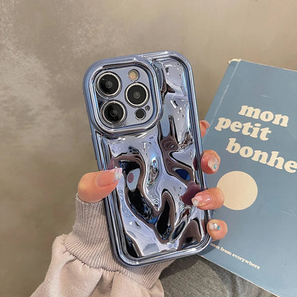 ''Chrome Vibes''  Meteorite Texture Case For iPhone