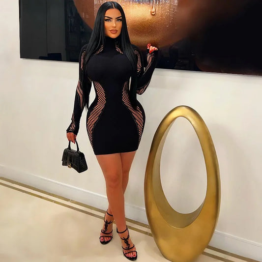 ''MiMi'' Black Bodycon Mini Dress