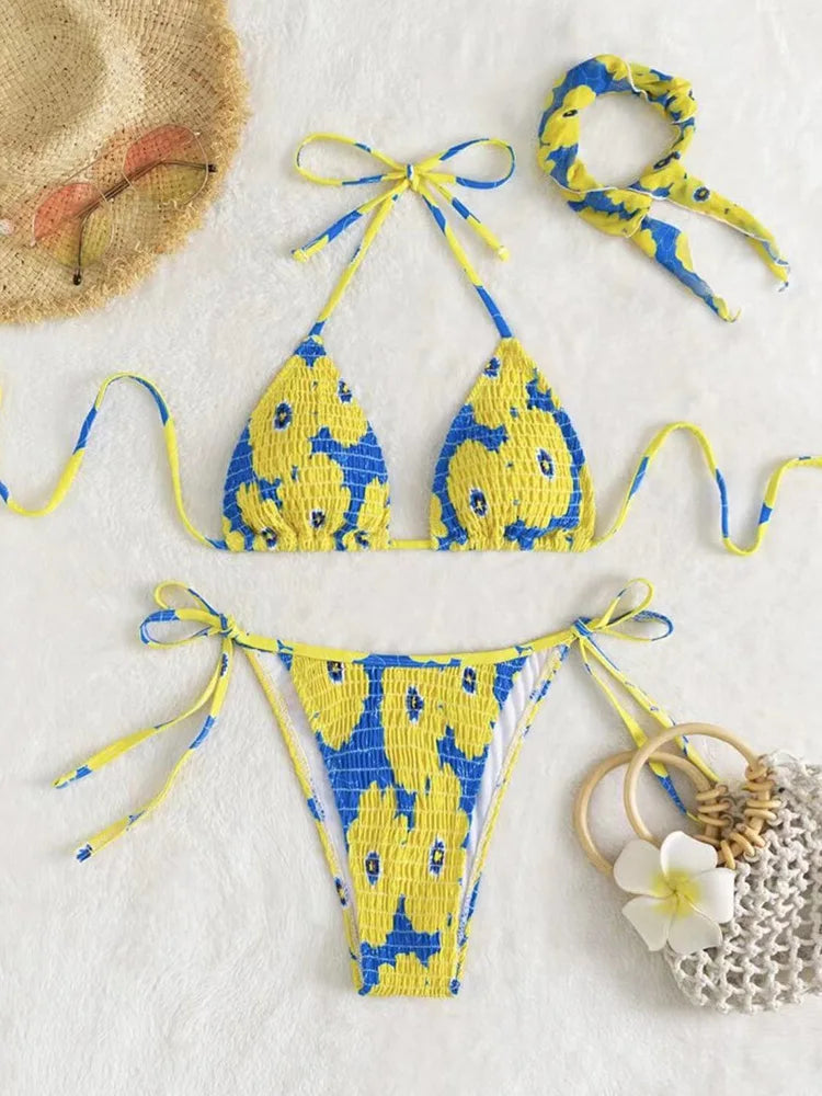 '' Fly Me Out'' 3-Piece Triangle Bikini Set